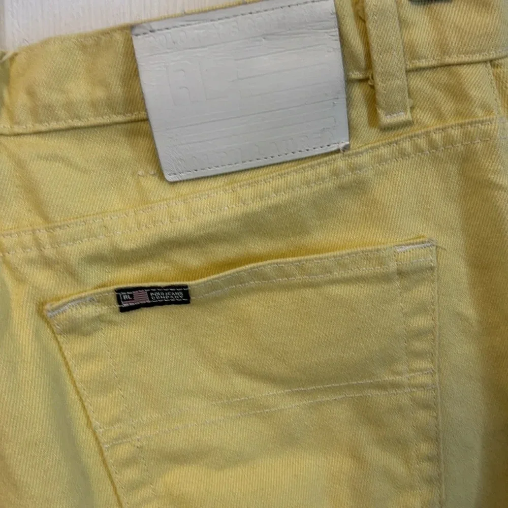 Ralph Lauren Polo Women’s 14 Yellow Cropped Saturday Jeans Ankle Denim - Picture 3 of 9